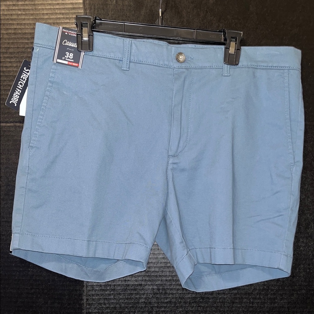 Roundtree & Yorke Sky Blue Flat Front Shorts